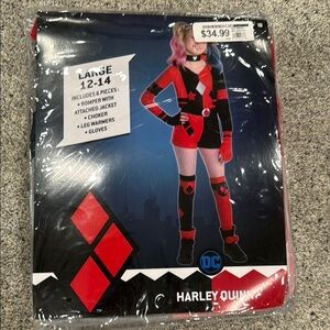 DC Harley Quinn Superhero Costume Red and Black